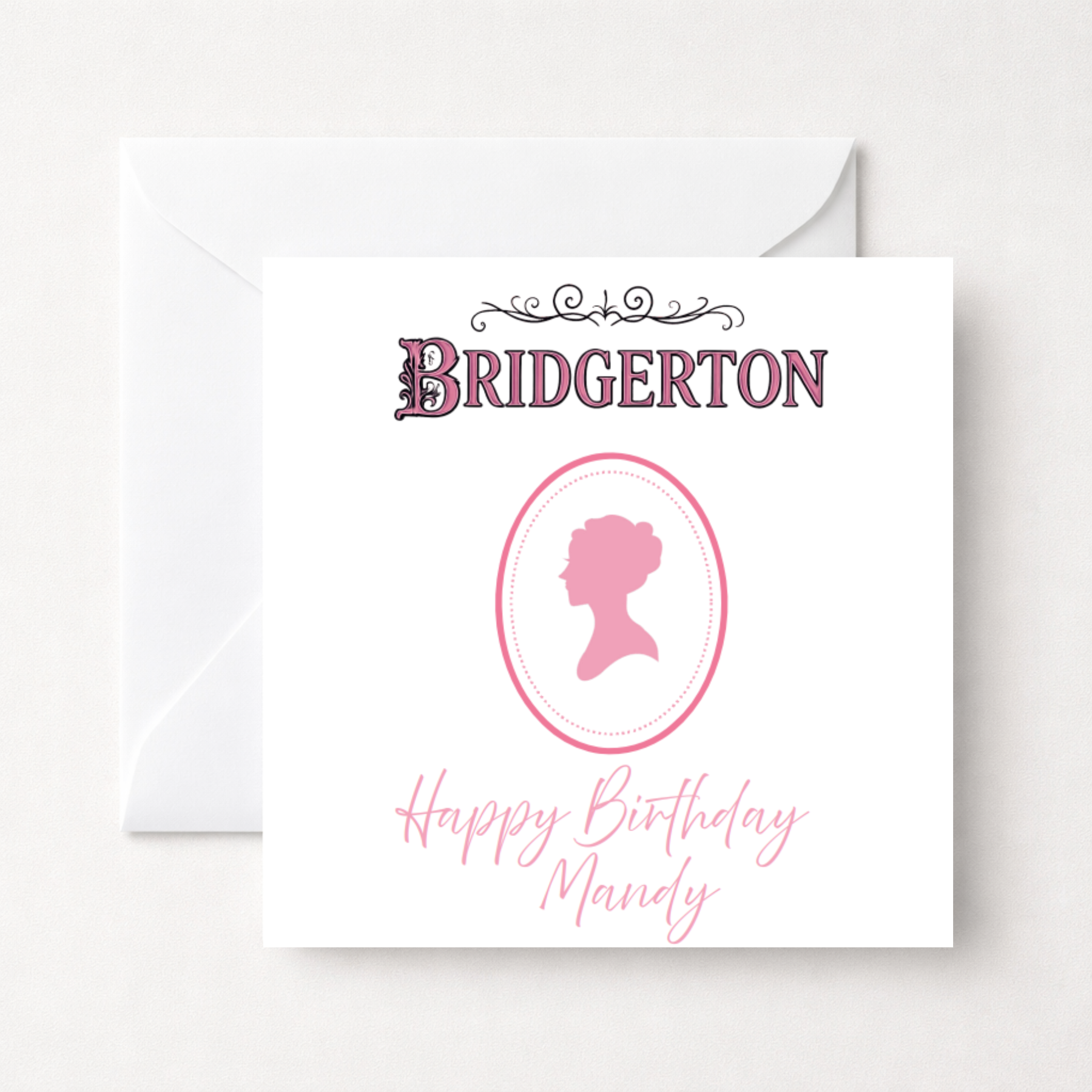 Personalised Regency Cameo Birthday Card