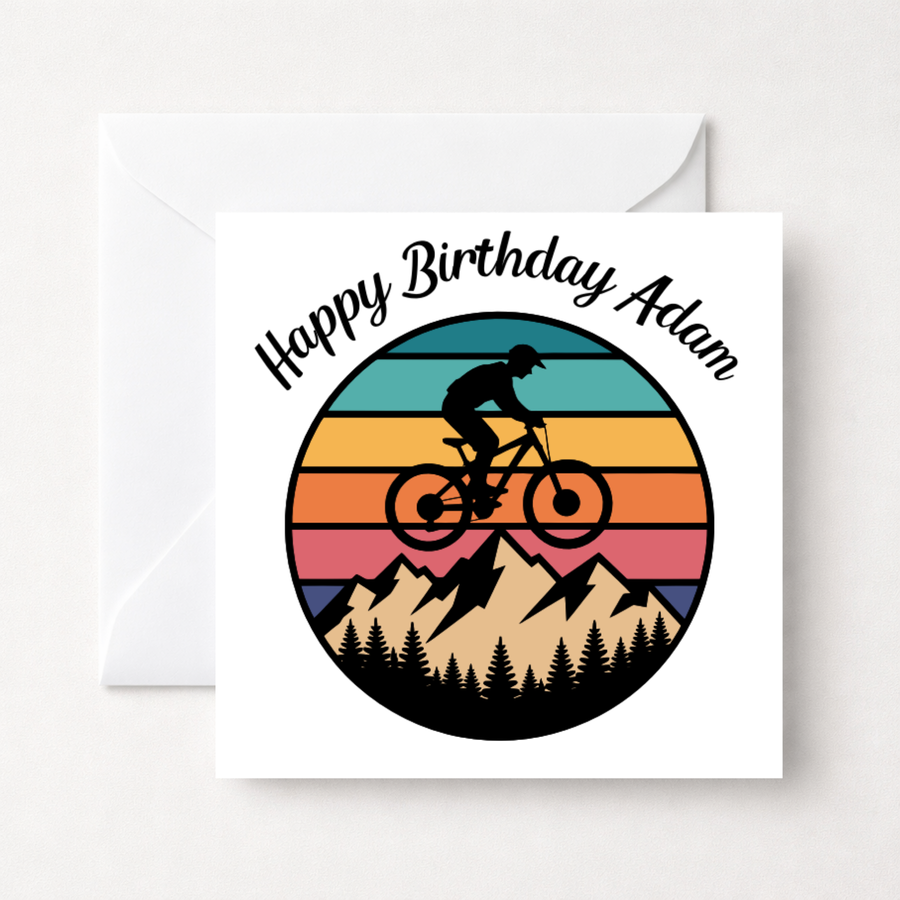 Personalised Mountain Bike Birthday Card