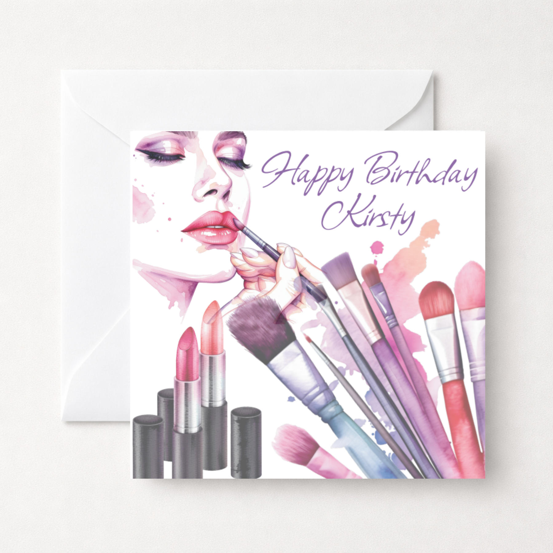 Personalised Makeup Lover Birthday Card