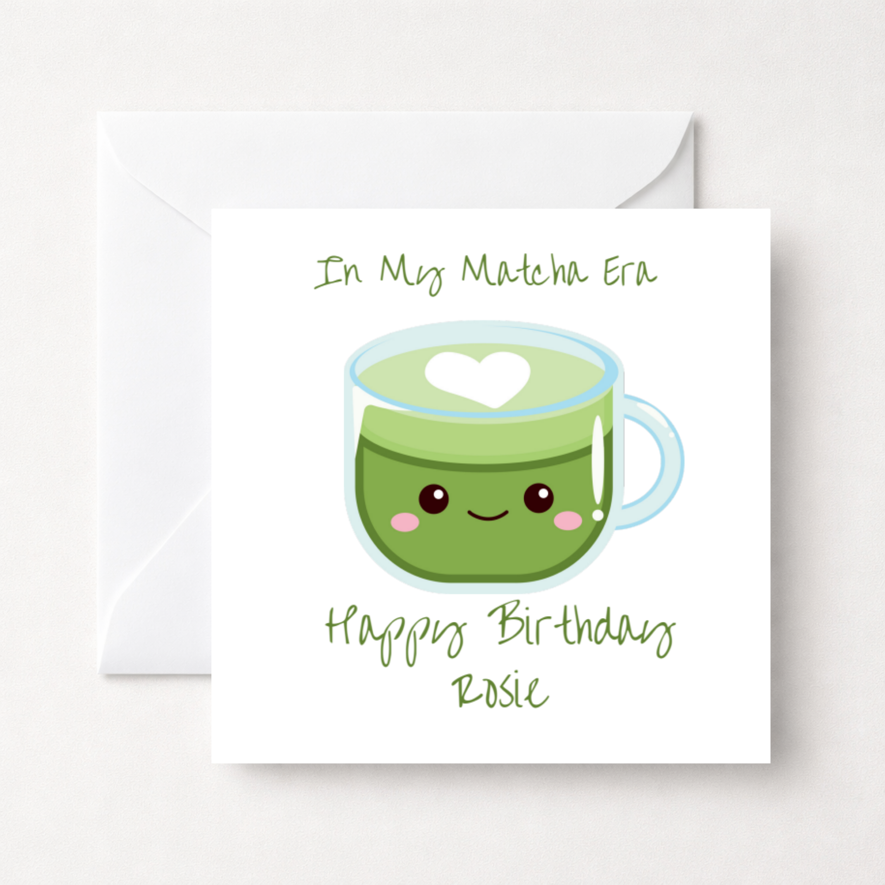 Personalised Matcha Tea Birthday Card – In My Matcha Era