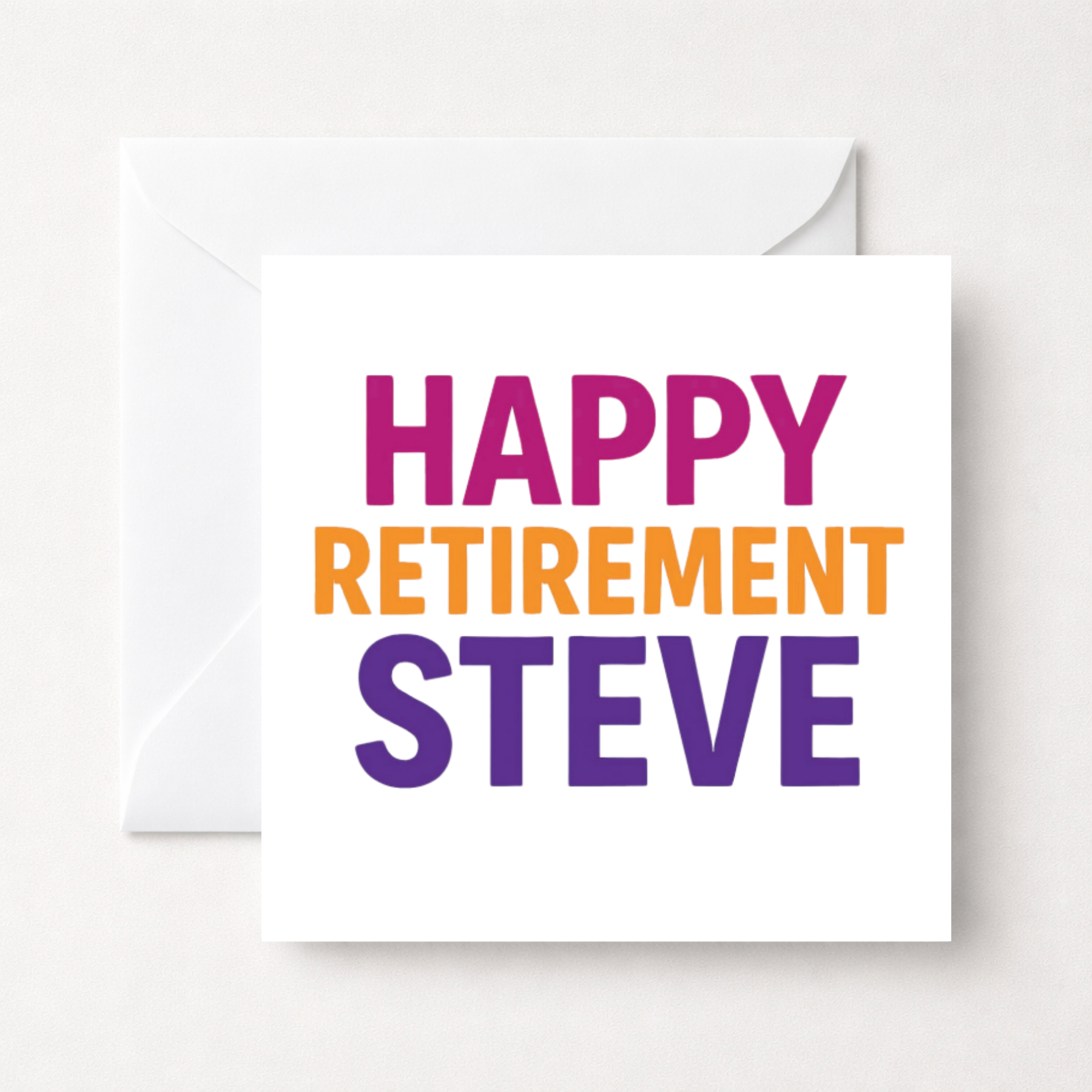 Personalised Bold Typography Retirement Card