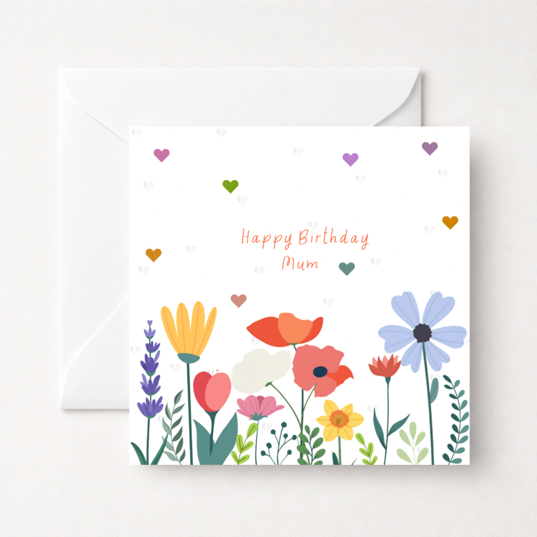 Personalised Wildflower Mum Birthday Card