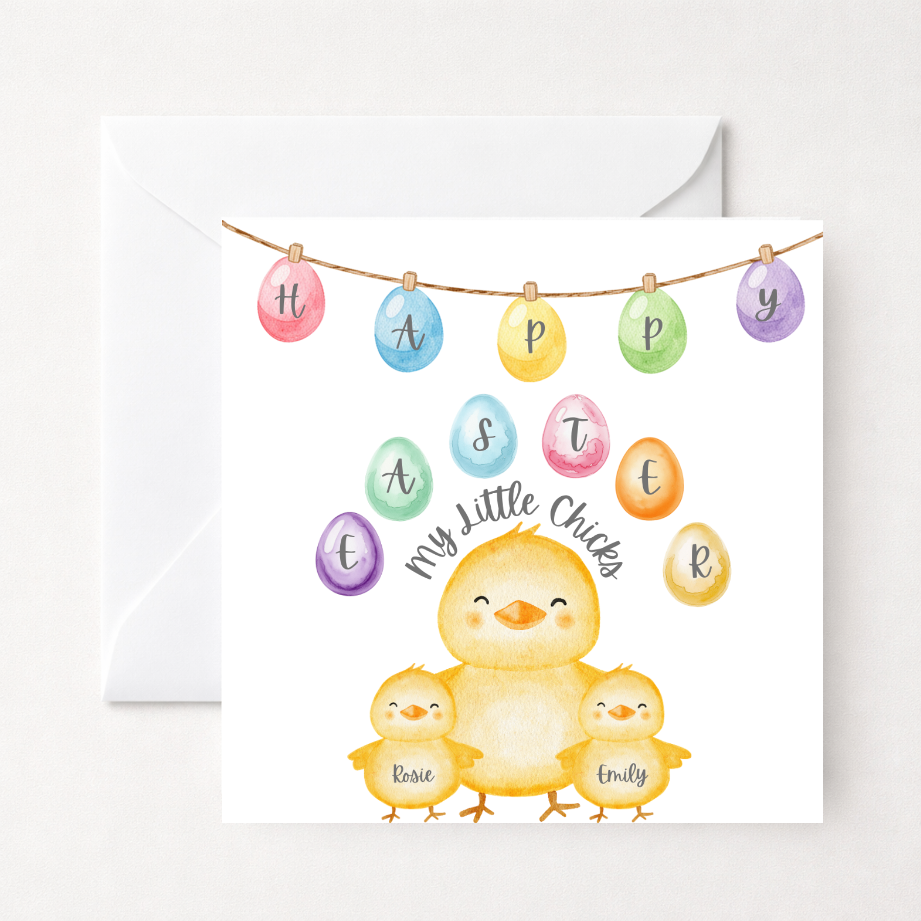 Personalised 'My Little Chicks' Easter Card