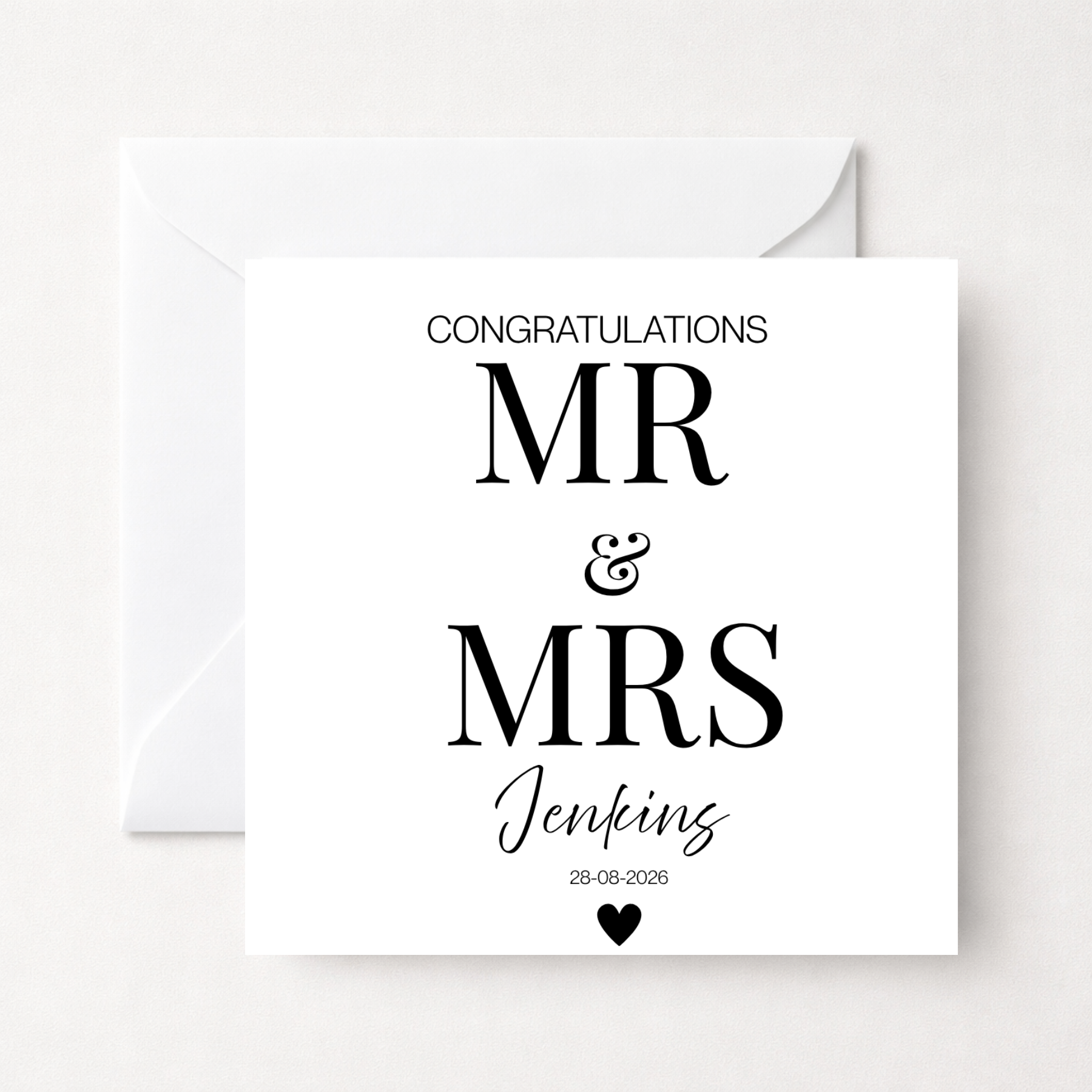 Personalised Wedding Congratulations Card