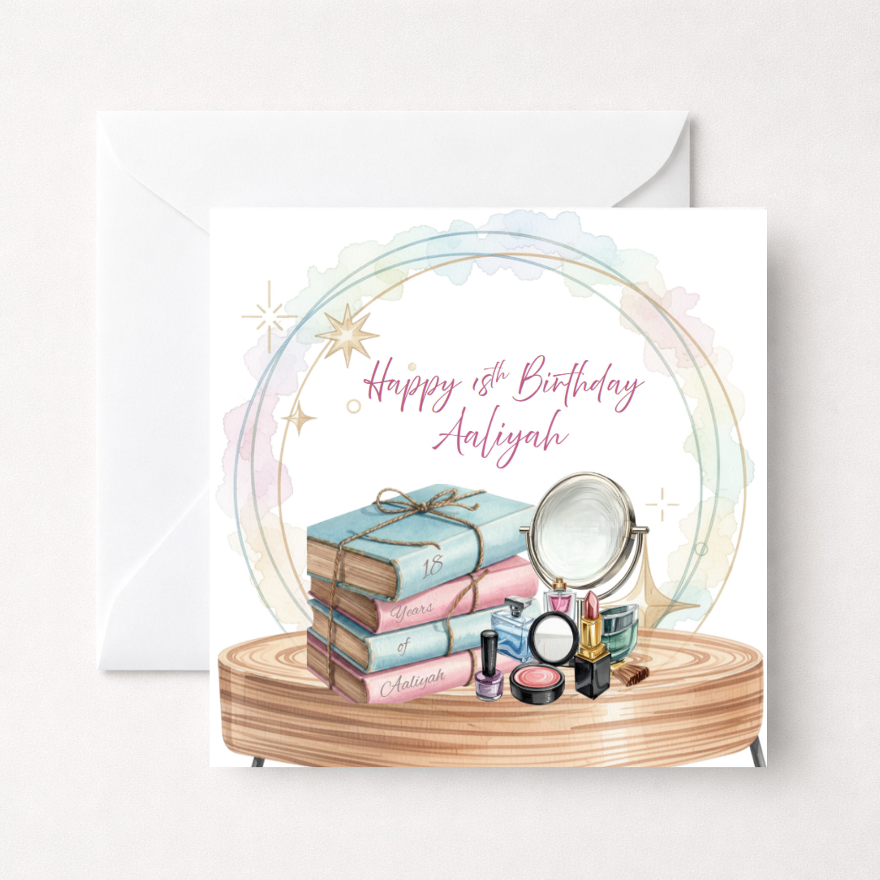 Personalised 18th Birthday Makeup Lover Card