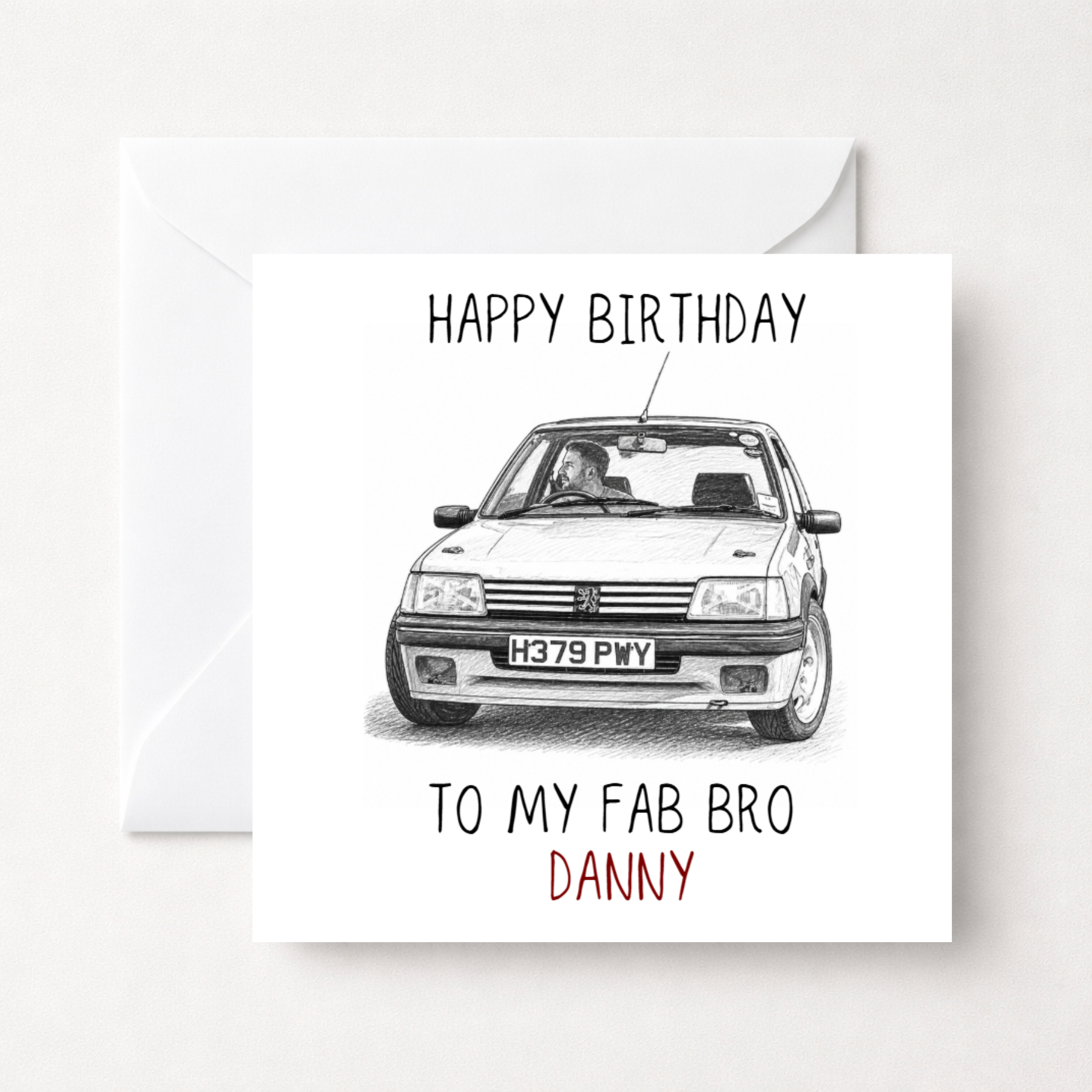 Personalised Car Birthday Card