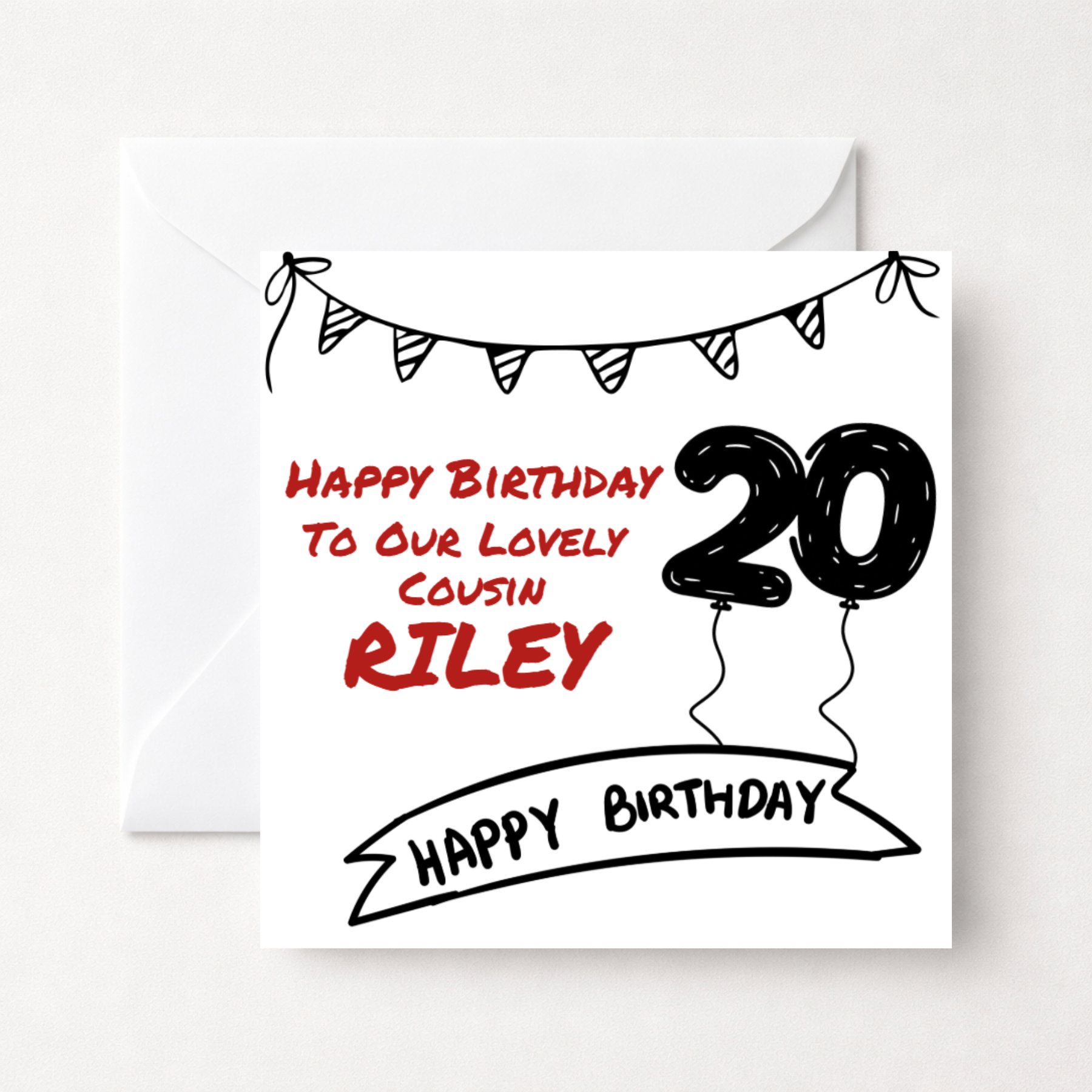 Personalised Cousin Birthday Card