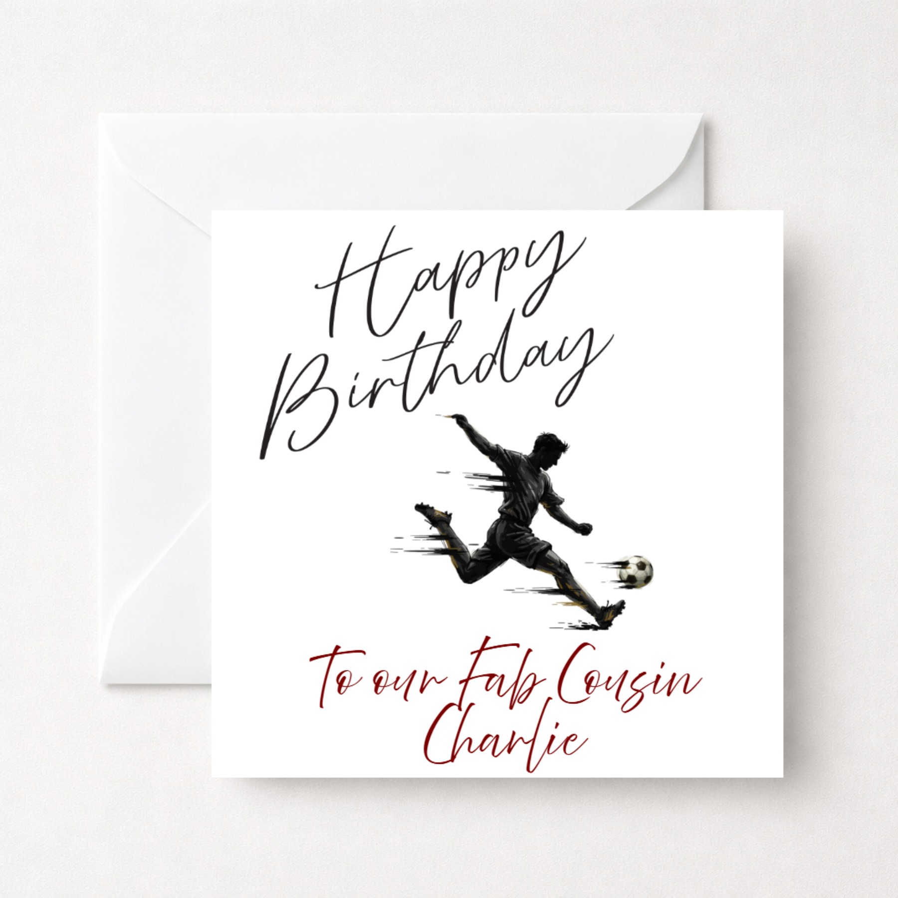 Personalised Football Birthday Card