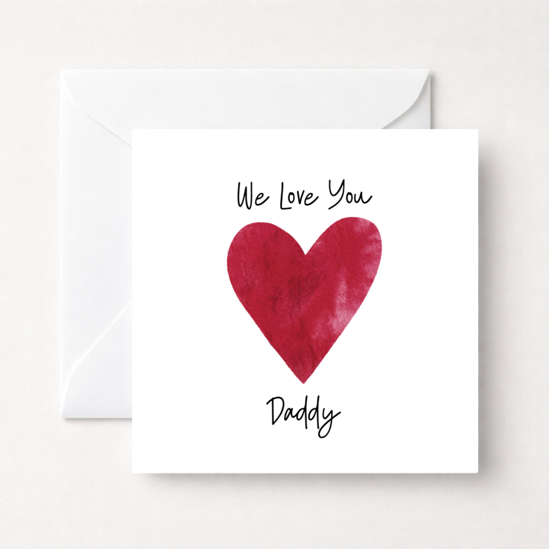 Personalised We Love You Daddy Heart Card